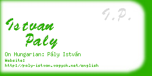 istvan paly business card