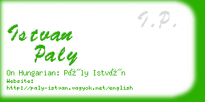 istvan paly business card